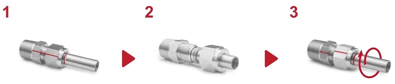 Tube fittings capable of reassembling